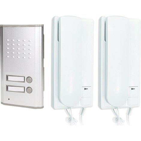 KIT DE INTERCOMUNICADOR EXTERIOR DÚPLEX CON BOTÓN DE APERTURA DE PUERTA
