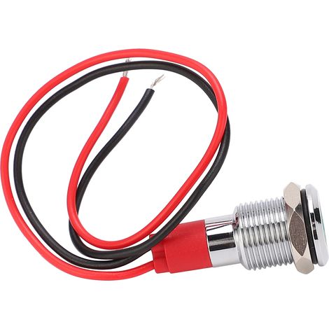 Voyant LED étanche 10mm 220V, signalisation industrielle robuste en métal (1/5)