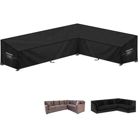 Housse de protection pour salon de jardin en L, imperméable, 280x190cm (1/5)