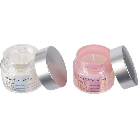 Coffret de 2 bougies parfumées dans des pots de maquillage - Livraison gratuite (1/5)