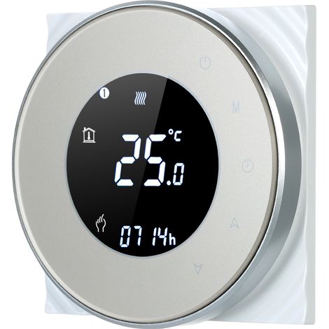 Gasthermostat mit hintergrundbeleuchtetem Touchscreen, kompatibel mit Echo und Google Home, programmierbare 5+2 Perioden (1/5)