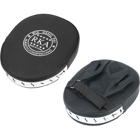 Set de 2 pads de boxe professionnels – Noirs – Pour Muay Thai, MMA et kickboxing – Protection et confort (1/5)