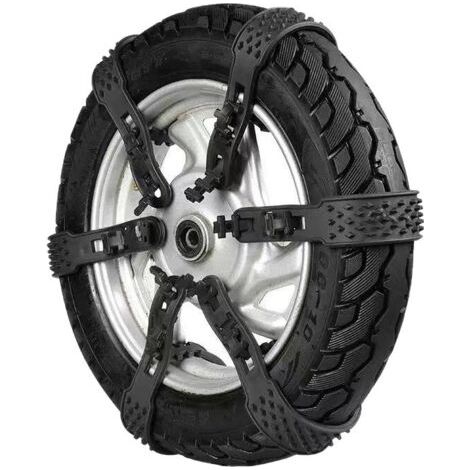 Chaînes Antidérapantes pour Motos et Véhicules Électriques – Lot de 6, Usage Hivernal