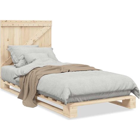Maison Exclusive - Cadre de lit sans matelas avec tête de lit 90x200 cm (1/5)