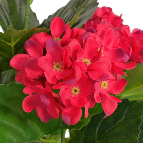 Plante hortensia artificielle avec pot 60 cm Rouge CFW989319 (1/3)