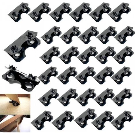 Lot de 50 charnières de chevalet de rechange pour cadre photo, support de montage arrière, pieds pliables, montage sans vis (1/5)