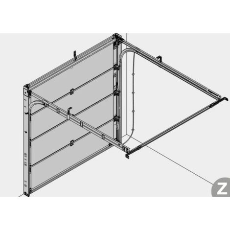 [GEBRAUCHT] B-Ware Hörmann Schienenpaket Führungsschiene Z Br 40 Torhöhe Garagentor 2125 Mm