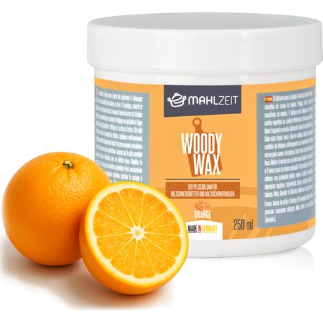 Mahlzeit WOODY WAX Orange cuidado para la madera a base de cera de abejas, tablas de cortar, 250 ml