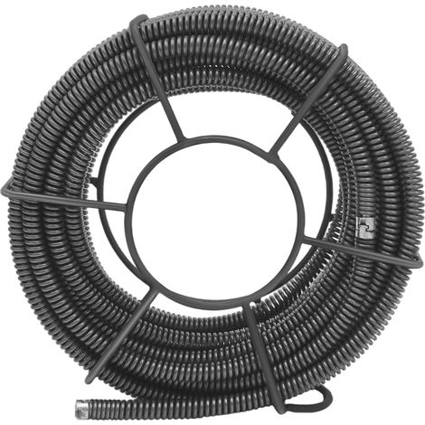 Set de ressorts pour débouchage de canalisations – 20 m, diamètre 16 mm, acier manganèse, rangement intégré – Pour nettoyage profond