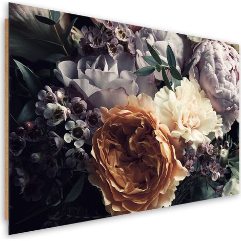 Quadro deco panel, Fiori di bouquet peon pastello - 60x40 (1/5)