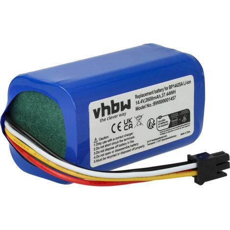 vhbw batteria sostituisce Eureka/Midea BP14435A per home cleaner (2600mAh, 14,4V, Li-Ion)