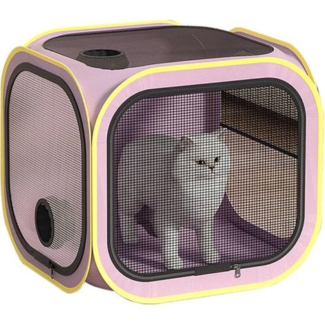 Sac de Séchage pour Animaux - Convient aux Animaux Jusqu'à 12, 5 kg - 50 x 50 cm - Violet - Sac de Séchage Portable pour Chats et Chiens (1/5)