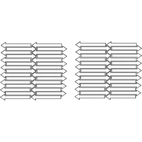 Pfeilaufkleber 10 x 2 cm, 60 Stück, glänzend weiß
