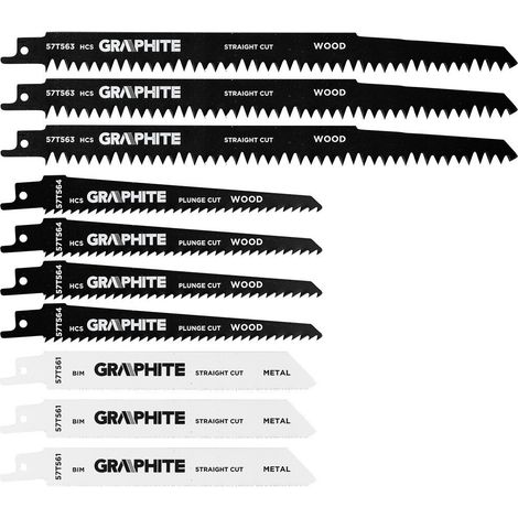 Sägeblätter Graphite 57t566 10 Stück 240 mm 19 mm