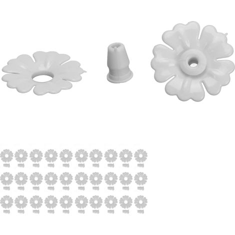 Lot de 30 mangeoires à colibris suspendues, fleurs, ports d'alimentation, pièces de rechange, fournitures de jardin, blanc (1/5)
