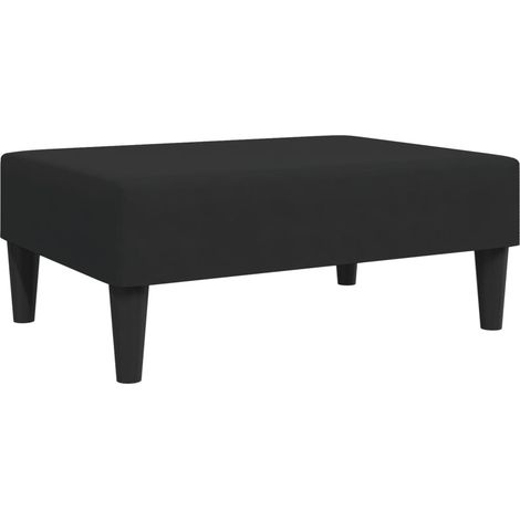 Repose-pied noir 77x55x31 cm velours