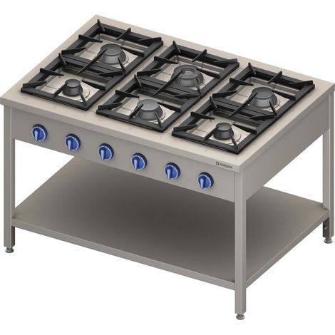 Cuisinière gaz 6 brûleurs - Stalgast