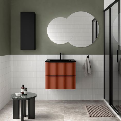 Salgar Badezimmermöbel BIBA 600 2 Metallschubladen mit Soft-Close TERRACOTA 598 x 540 x 450 mm (1/2)