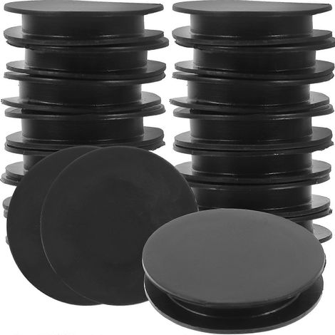 40 bouchons de fond pour tirelire-4.20X4.20X0.80CM-Black (1/2)
