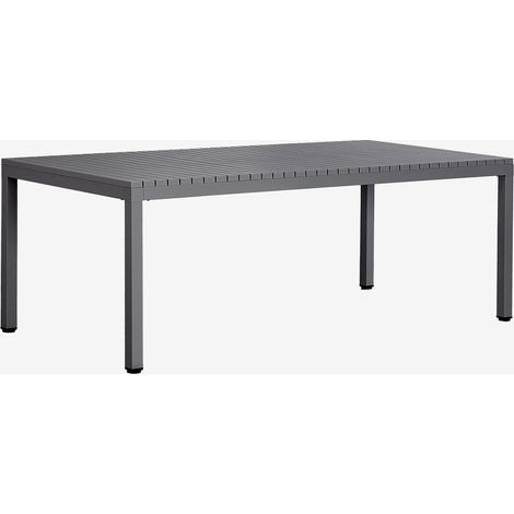 SKLUM Rechteckiger Esstisch aus Aluminium (210x100 cm) Marti Grau Graphit                                  