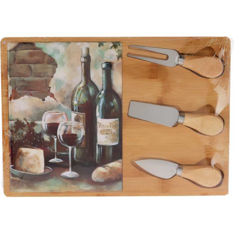 Planche à fromage avec un ensemble de couteaux, 30 x 21 cm