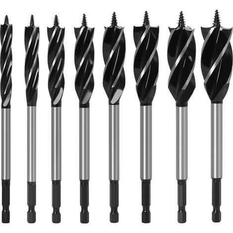 Holzbohrer Set 8 teiliges Set aus hochfestem Stahl für die Holzbearbeitung (10 mm, 12 mm, 14 mm, 16 mm, 18 mm, 20 mm, 22 mm, 25 mm) (1/5)