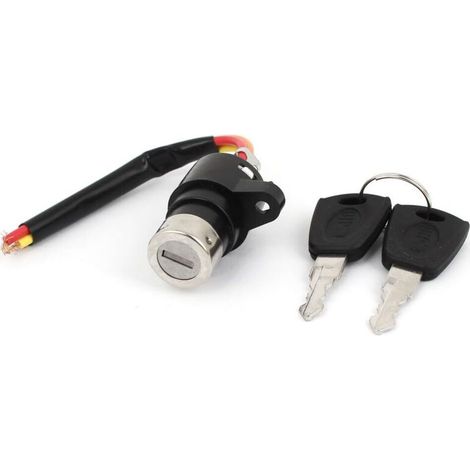 Accessoires pour vélos DC 48V 2 fils Clés de verrouillage d'allumage pour antivols électriques de vélos et scooters