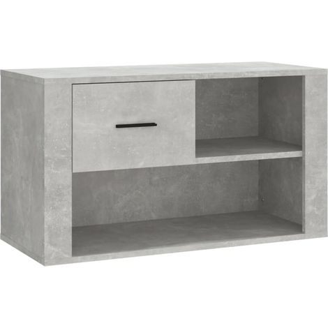 Maison Exclusive - Scarpiera Grigio Cemento 80x35x45 cm in Legno Multistrato