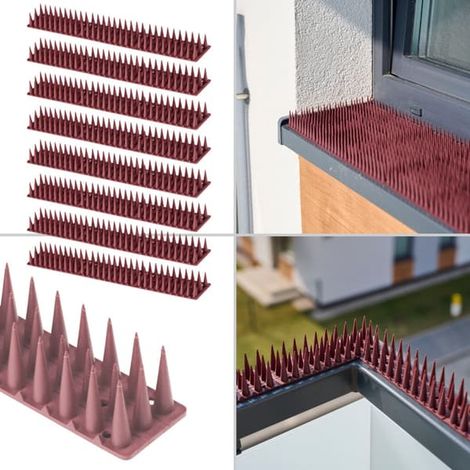 Pics anti-oiseaux en plastique – marron, 8 modules-Pics anti-oiseaux en plastique – marron, 8 modules (1/4)
