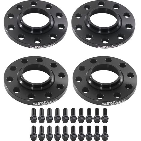 2x12mm 2x15mm Wheel Spacers 5x120 72.6mm For BMW 1er 2er 3 4 5 M14x1.25 20 Bolts (1/5)