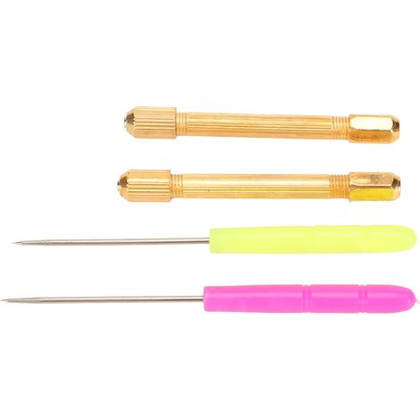 Support de Coiffure pour Poupée avec 2 Alènes, Manche Léger en Alliage pour Tissage de Cheveux de Poupée (1/5)