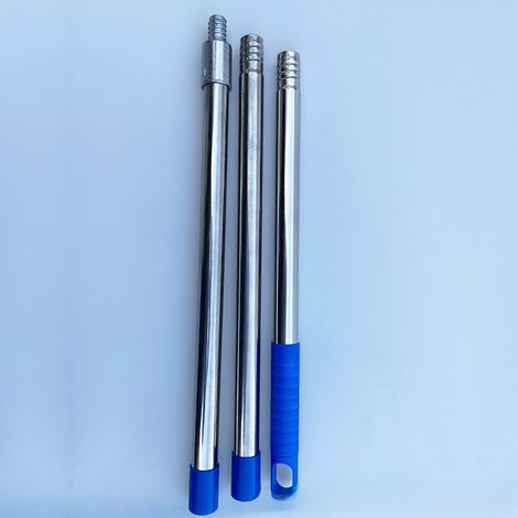 Brosse de sol en fil d'acier inoxydable à manche long, vente en gros d'usine (Brosse en fil d'acier inoxydable [support de brosse en plastique]  manche en acier inoxydable de 1,2 m  fil d'acier inoxyd (1/5)