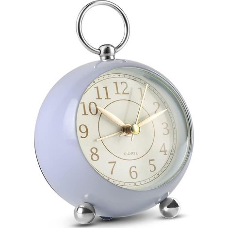 Réveil silencieux, horloge de bureau à piles sans tic-tac, réveil analogique (1/5)