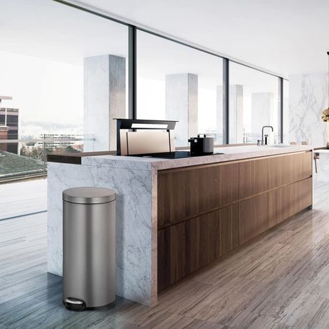 EKO Poubelle à pédale Serene 30 L Platine (1/5)