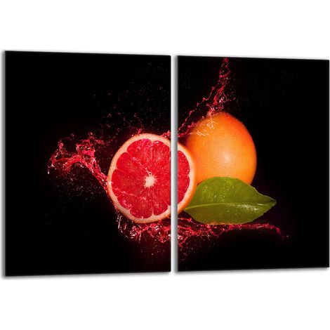 Glasschutzplatte für den Herd 2x40x52 Grapefruit (1/5)