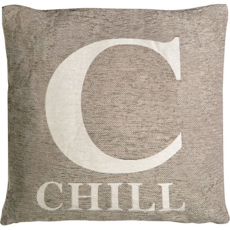 Premier Housewares Natural 'Chill' Words Cushion