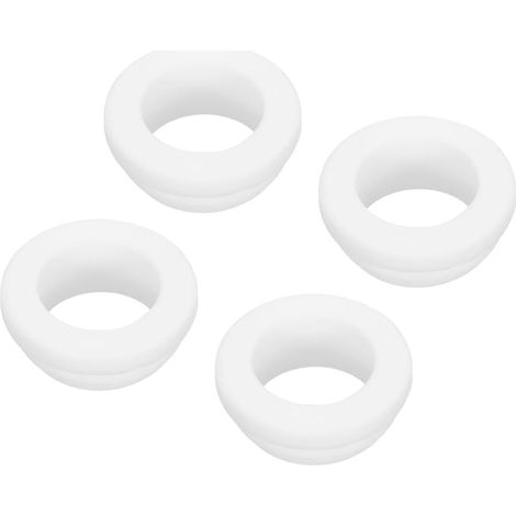 4 x Rubber Snap Hole Plugs with Eyelets Diameter 19 mm ID 15 mm H 9 mm Narrow Groove Width 2 mm Anti-Scratch Seal for Box Cable White (1/5)