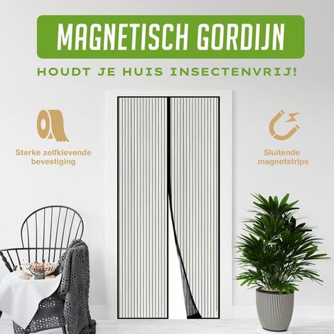 Nouvelle moustiquaire magnétique souple, rideau de porte anti-moustiques crypté, moustiquaire silencieuse pour l'été, fermeture Velcro, protection contre les moustiques (1/5)