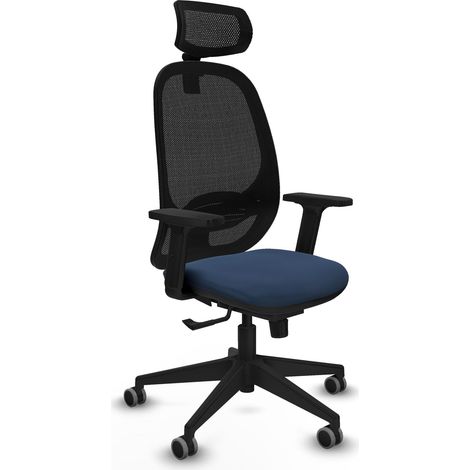 Sedia da ufficio piqueras y crespo Cilanco nero mesh similpelle (1/2)