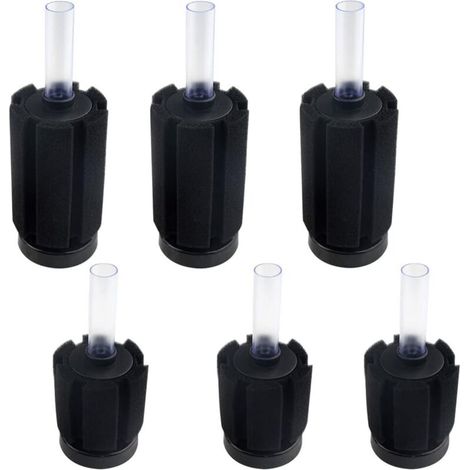 Lot de 6 filtres éponge biochimiques Souples pour Aquarium, 2 Tailles (1/5)