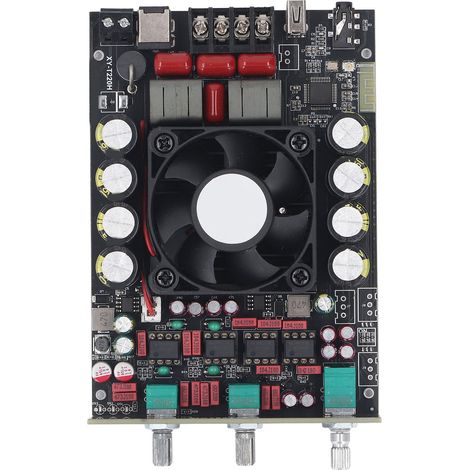 Amplificateur Audio Module Puissance 220W Stéréo 2 Canaux Bluetooth 5.2 Entrée AUX Récepteur Sonore (1/5)