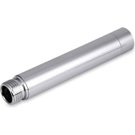 Bras De Douche - Extension 15 cm - Raccord Fileté G1/2" - Acier Inoxydable Brossé - Pour Douche Fixe Ou À Main (1/5)