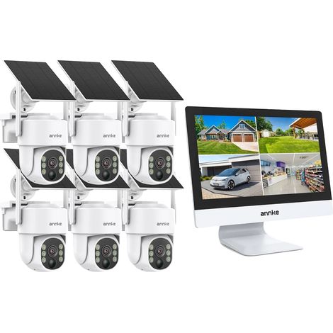 Cámara de seguridad, resolución de 4 MP, visión nocturna mejorada, 6 unidades, 81 MB, 9000 mAh. (1/2)