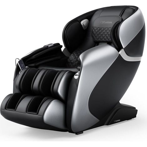 Sillón de masaje reclinable 156-176,5 x 76 x 84-113 cm con 12 modos activados por voz diseño acogedor en piel sintética negra 200021131