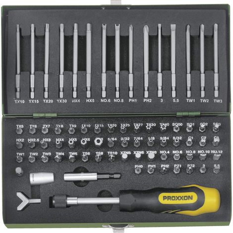 Proxxon 23107 kit 75 inserti speciali acciaio cromo vanadio attacco 1/4" (1/5)