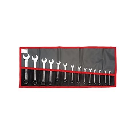Jeu de clés mixtes en pouces dans pochette pliante, 14 pcs. (1/2)