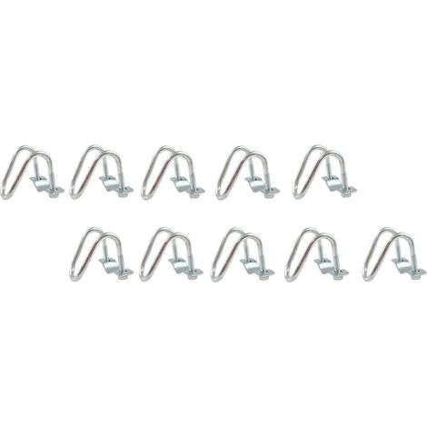 Lot de 10 Clips en Acier Galvanisé de Type U pour Tubes Transversaux Connecteurs Croisés 6 MM Fixation Pratique pour Étagères Fermes et Clôtures Usage Solide et Polyvalent (1/5)