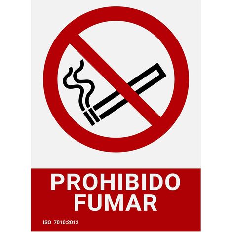 Cartel "prohibido fumar" (pvc 0,7mm) 30x40cm normaluz