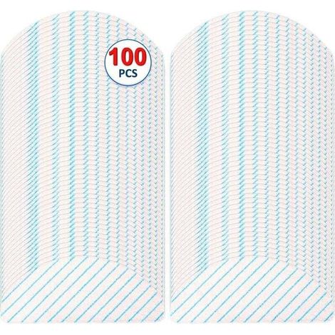 (100 Pièces) N10 Tampons de vadrouille jetables pour ECOVACS , XU,DEEBOT OZMO N10/ N10 Plus/ T8/ T8+/ T8 AIVI/ T9/ T9 MAX Lingettes asp - KZQ (1/4)