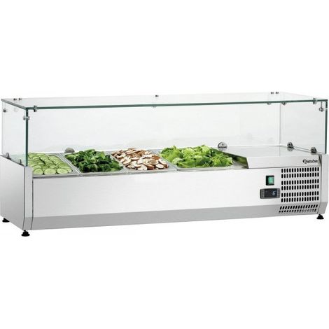 Présentoir réfrigéré positif 3 x GN 1/3, 1 x GN 1/2, à assembler, 160 W, 220 V - MONO (1/2)